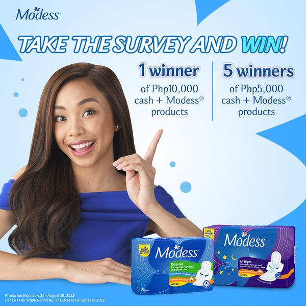 MODESS TAKE THE SURVEY AND WIN